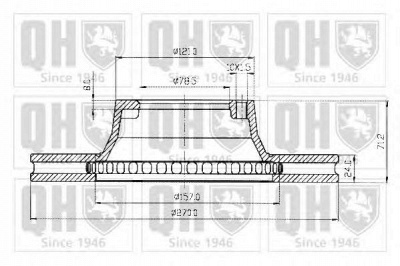 QUINTON HAZELL bdc3466 -  Тормозной диск